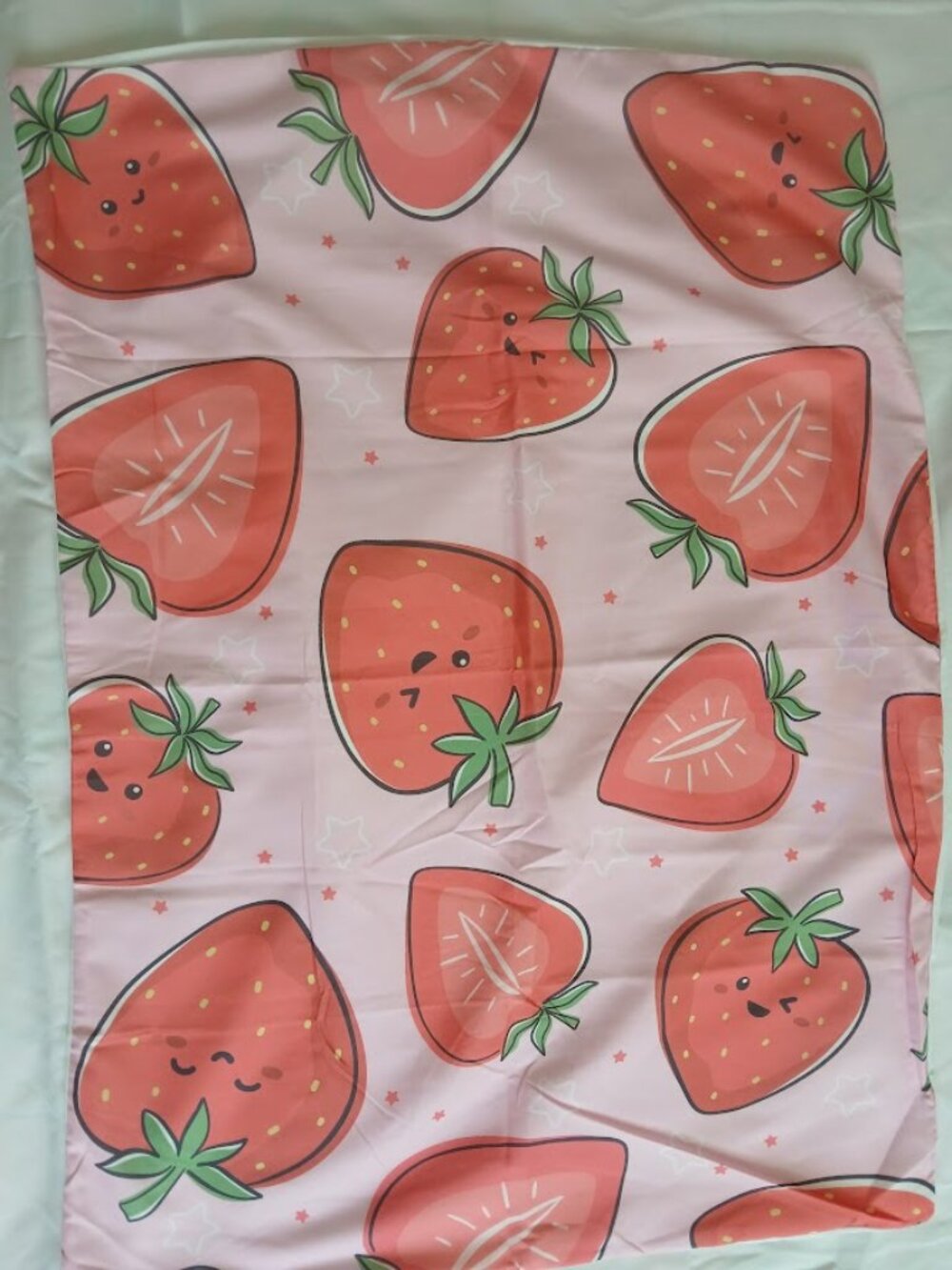 Pink STRAWBERRY Design Duvet Cover + Matching Sham